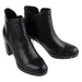 Botine dama din piele naturala negre-BO4013