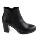 Botine dama din piele naturala negre-BO4013